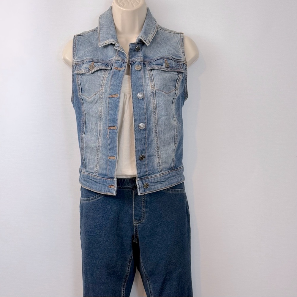 Mossimo Supply Co. Blue Denim Vest
